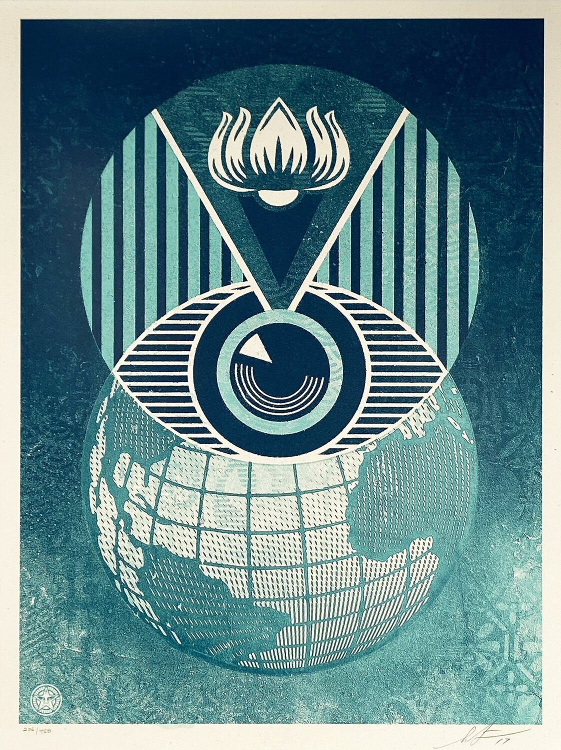 Flint Eye Alert Globe' Shepard Fairey