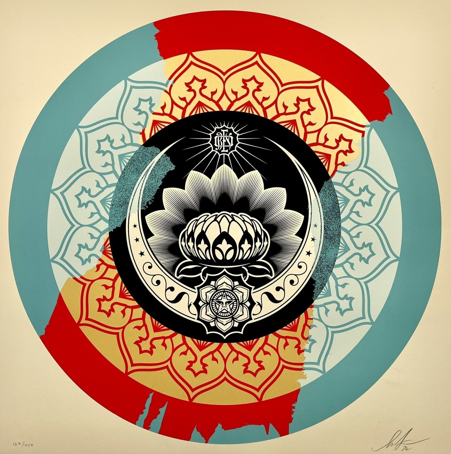 Lotus Ornament Target Shepard Fairey