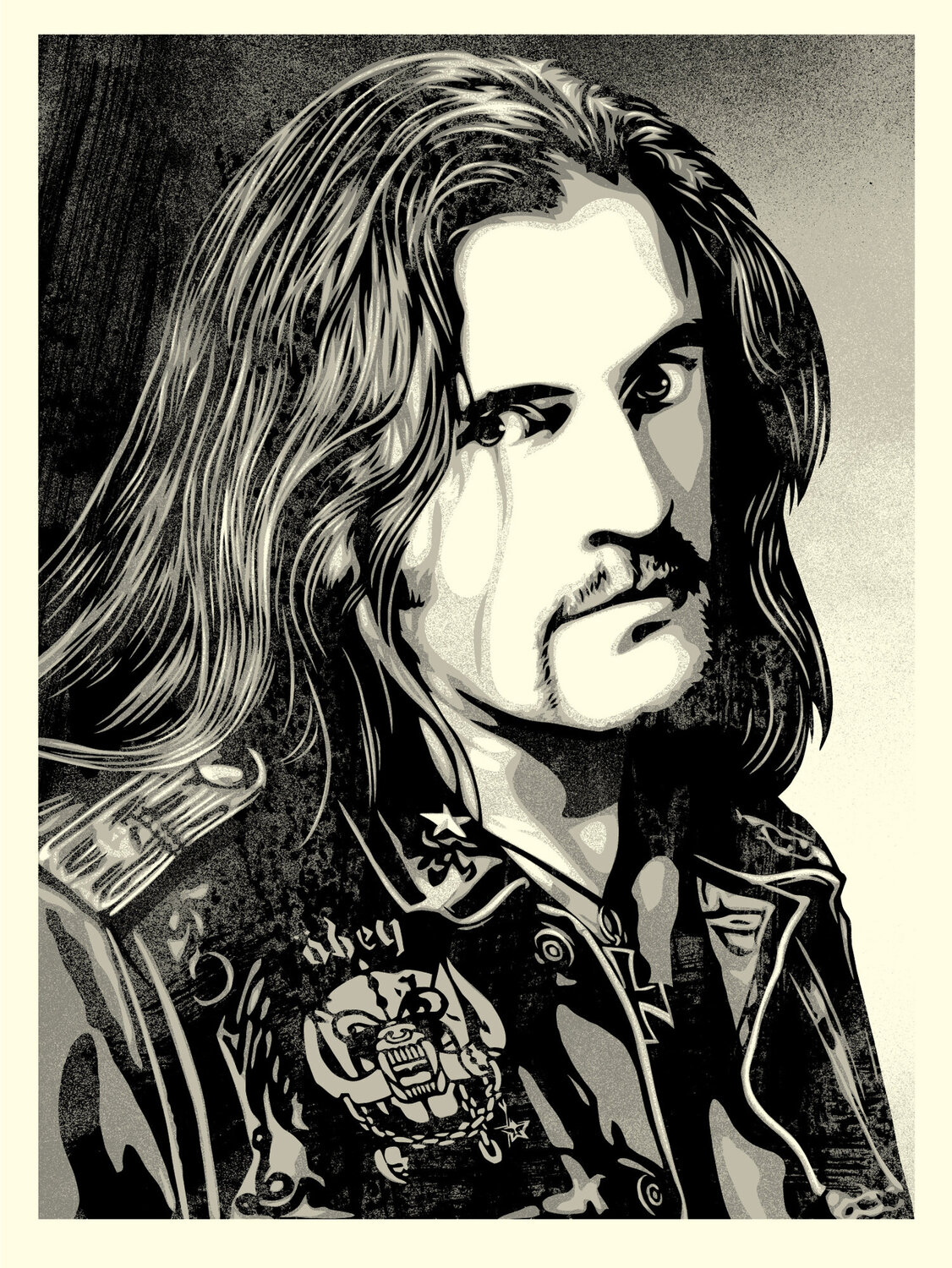 Lemmy Damaged Case (Motörhead) Shepard Fairey Druck zu verkaufen