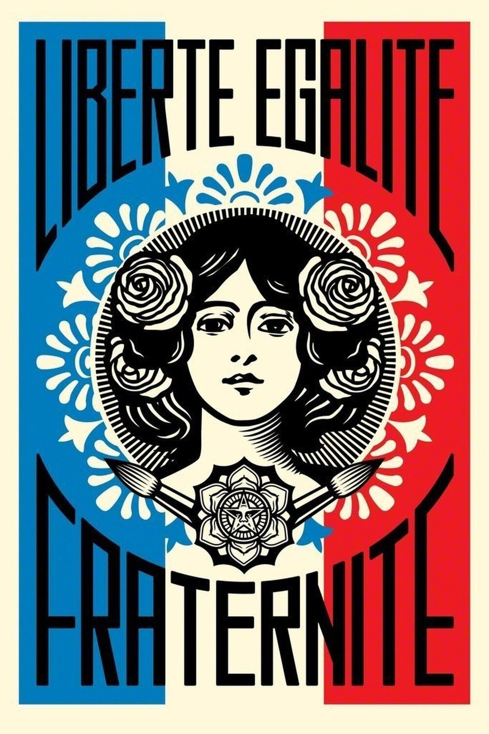 LIBERTE EGALITE FRATERNITE  24x36 OPEN EDITION Shepard Fairey