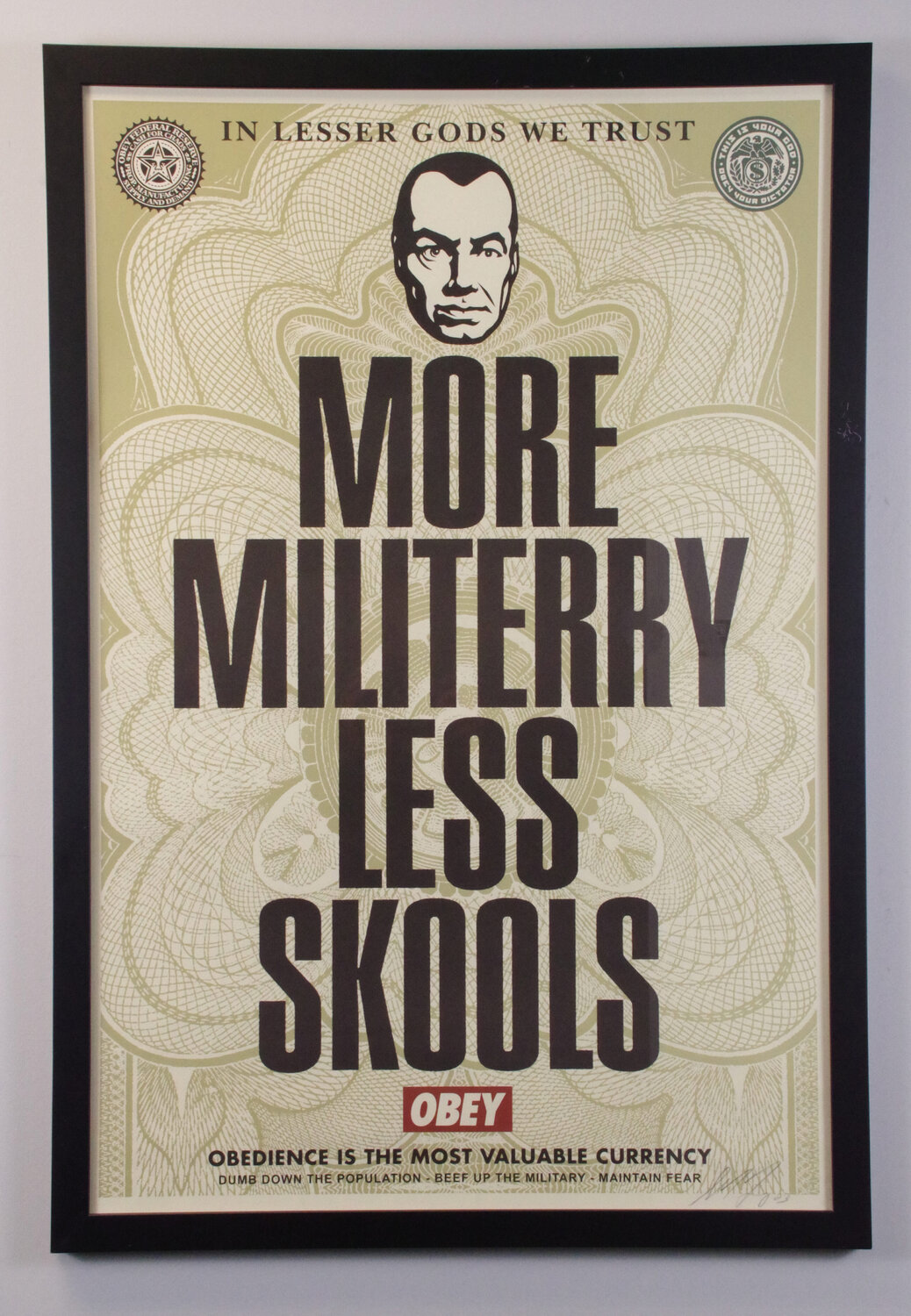 More Militerry Less Skools Shepard Fairey