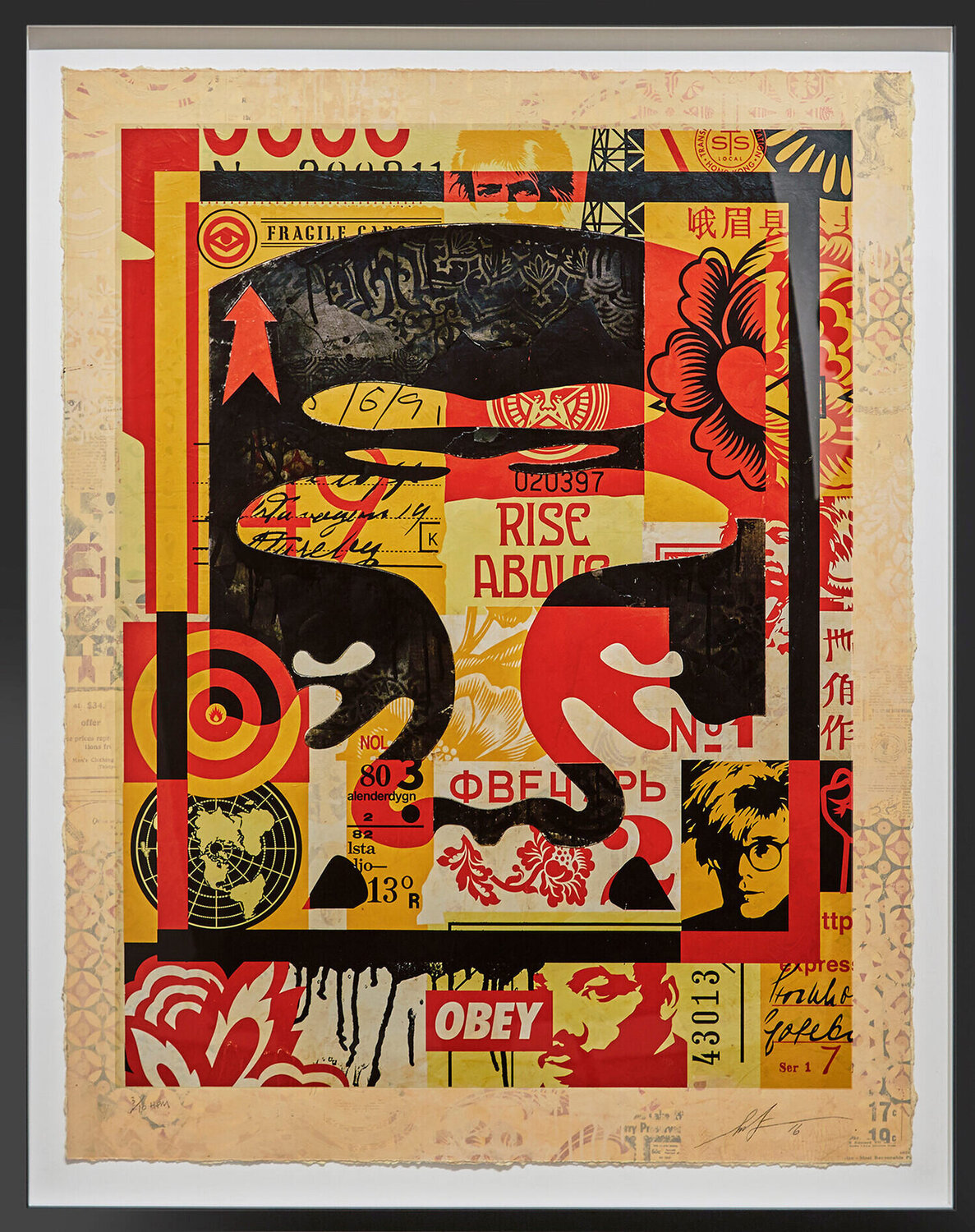 Icon collage 1, 2 and 3 (set of 3) Shepard Fairey Altri media in vendita