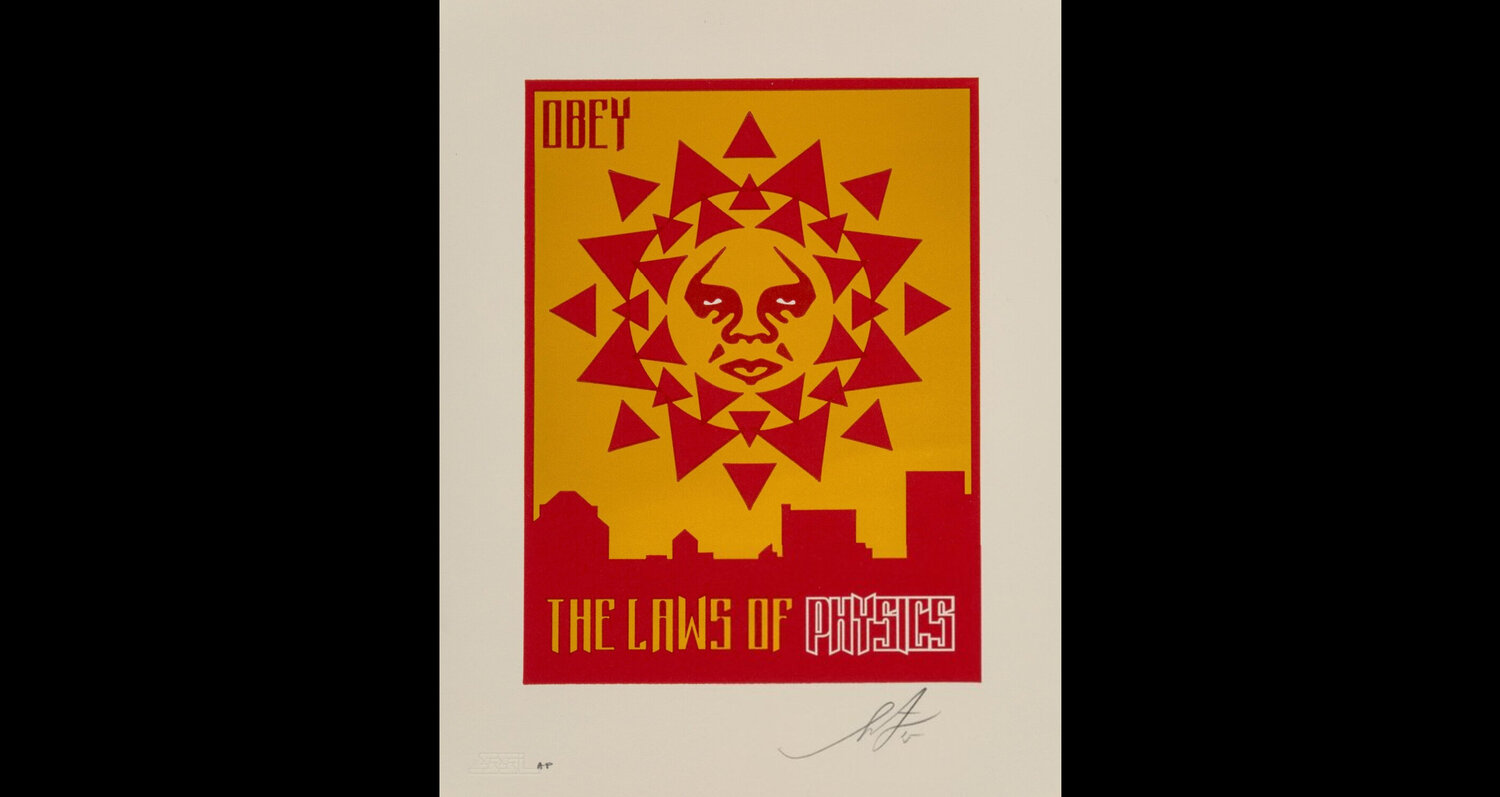 Laws of Physics AP Letterpress Shepard Fairey