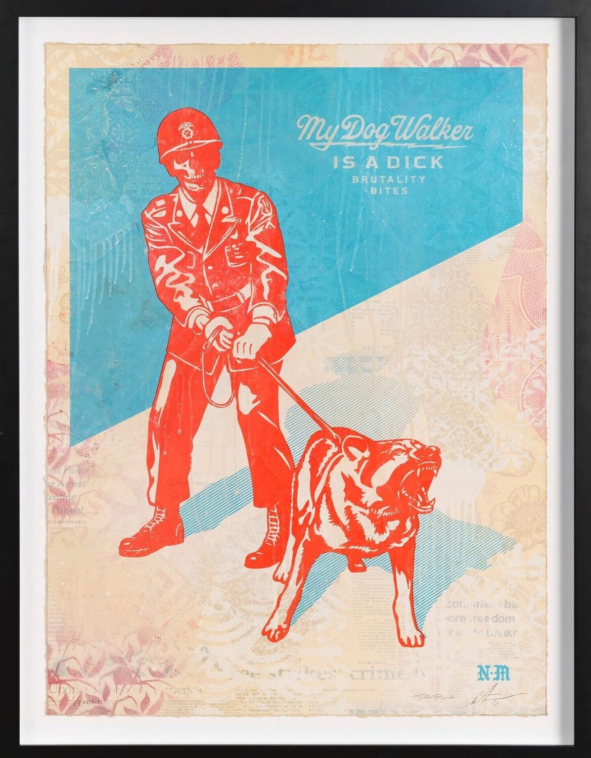 Sadistic Dogwalker (Blue) Shepard Fairey