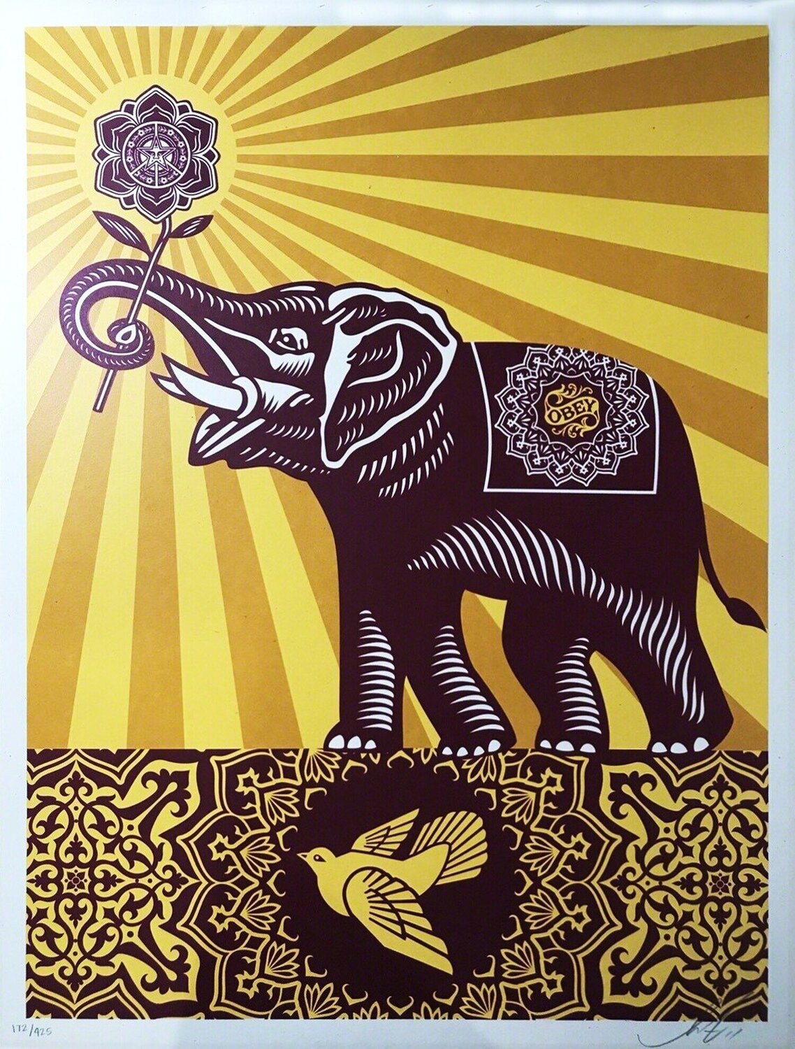 Holiday Peace Elephant Shepard Fairey