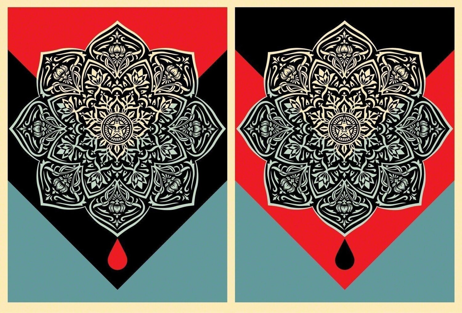 Blood And Oil Mandala Set Shepard Fairey Druck zu verkaufen