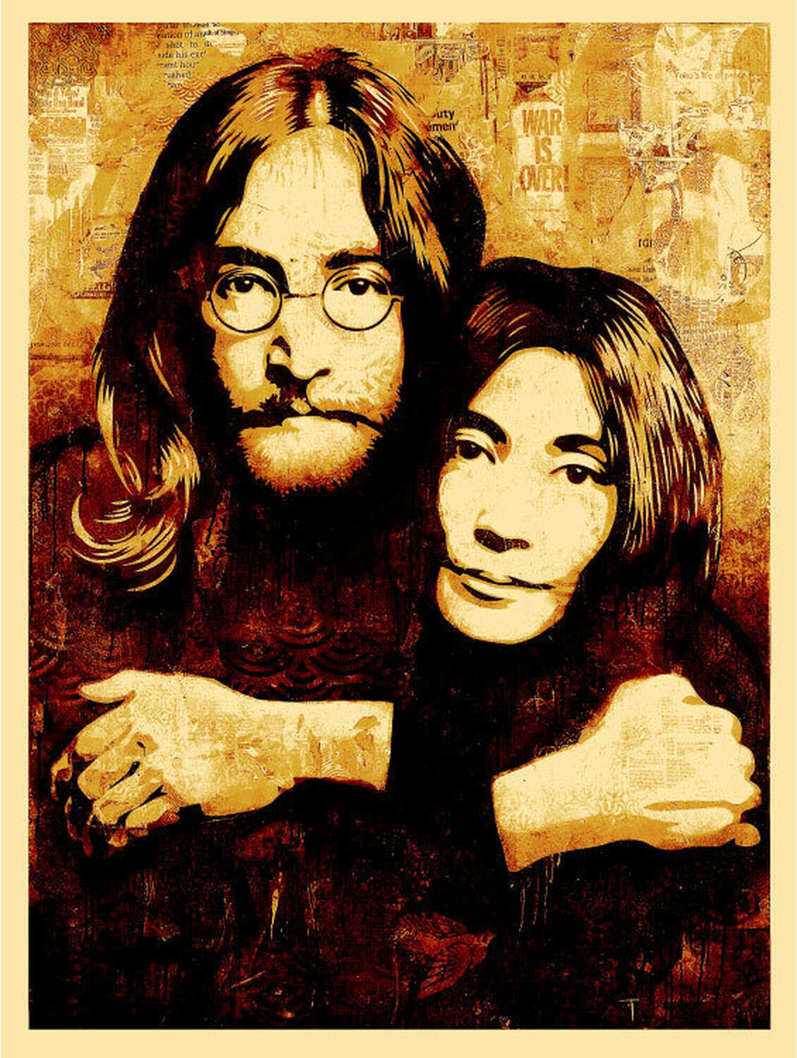John & Yoko Canvas Print Shepard Fairey