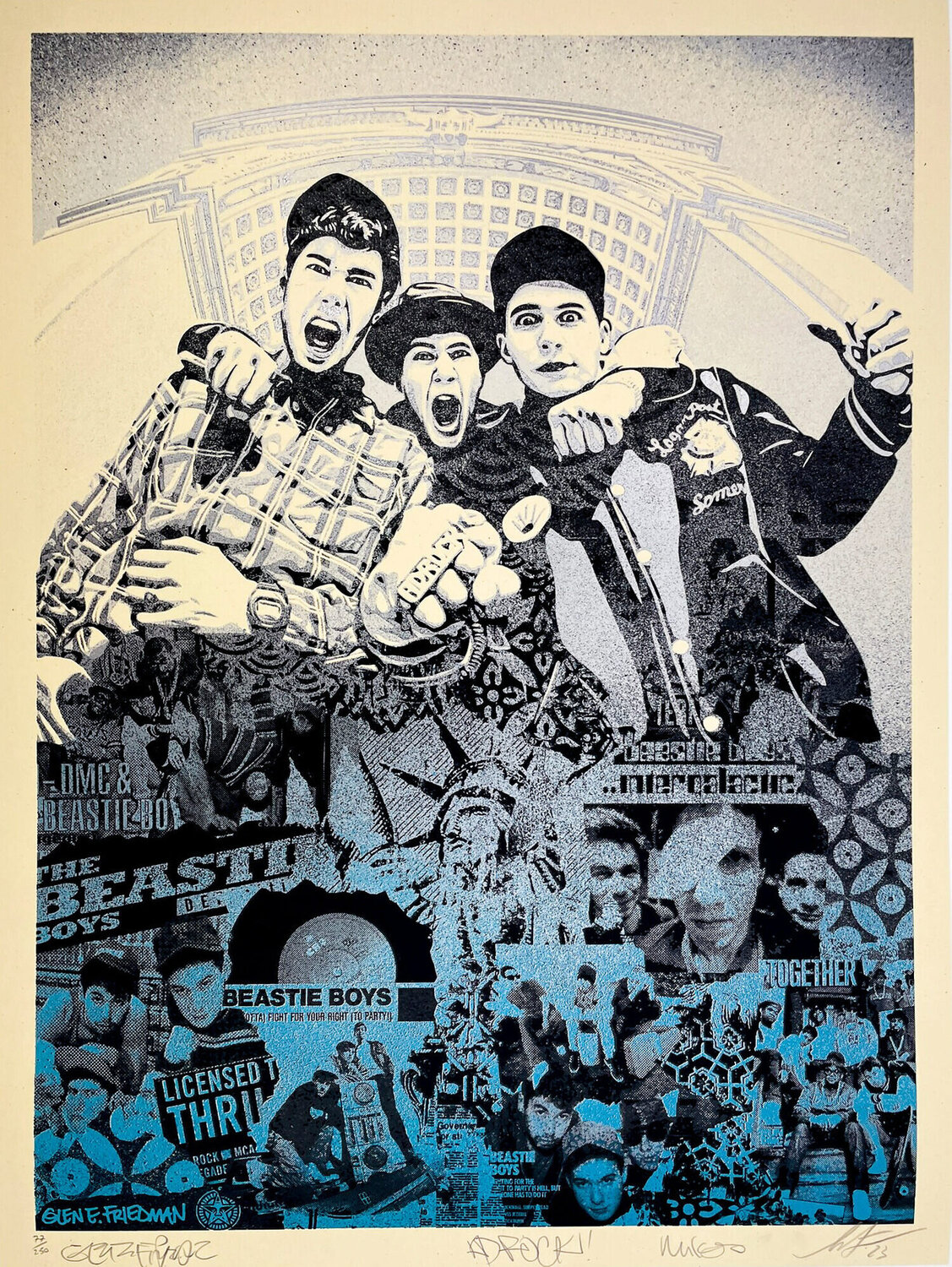 Beastie Boys: Stand Together (Blue & Silver) Shepard Fairey Druck zu verkaufen