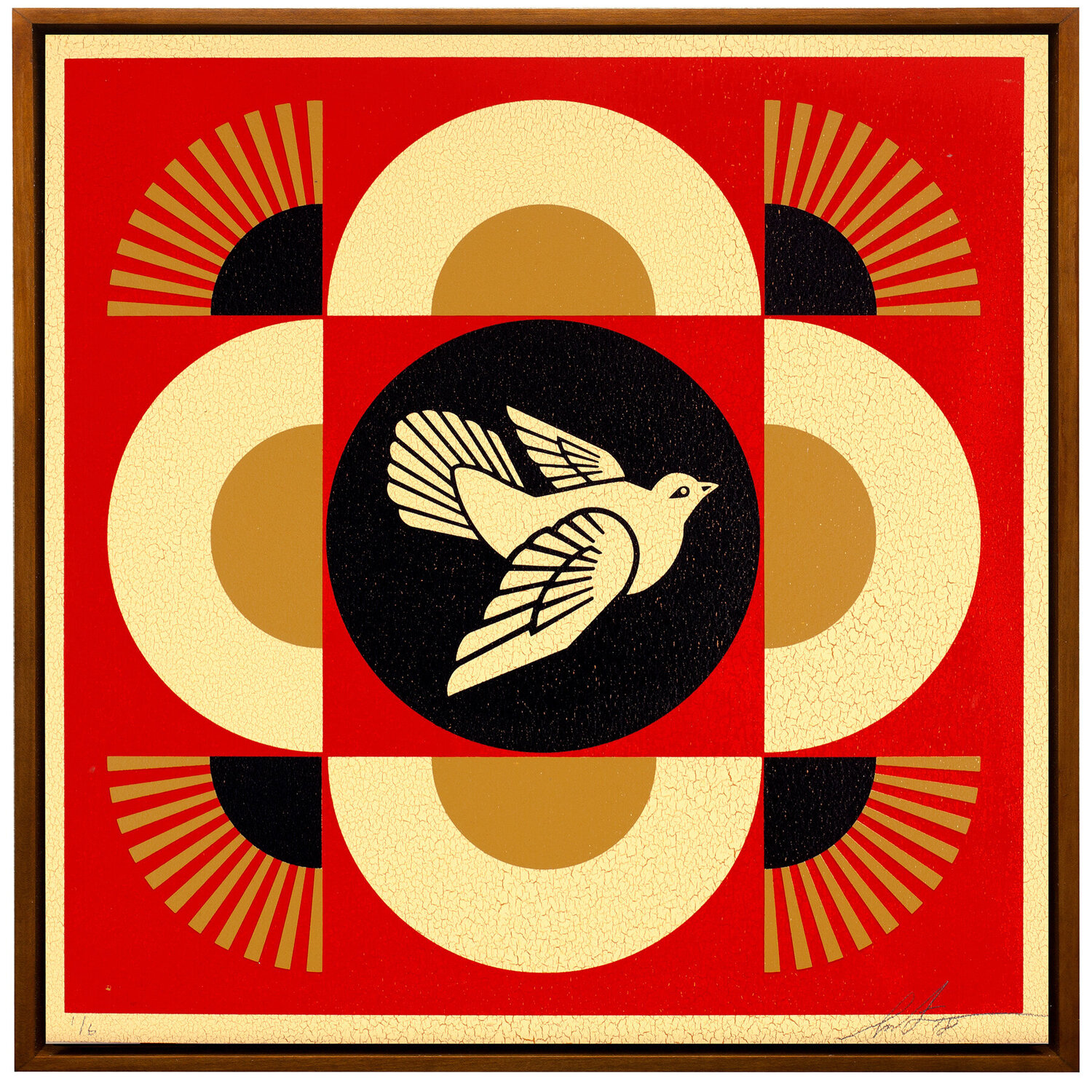 Dove Geometric (Red) Shepard Fairey