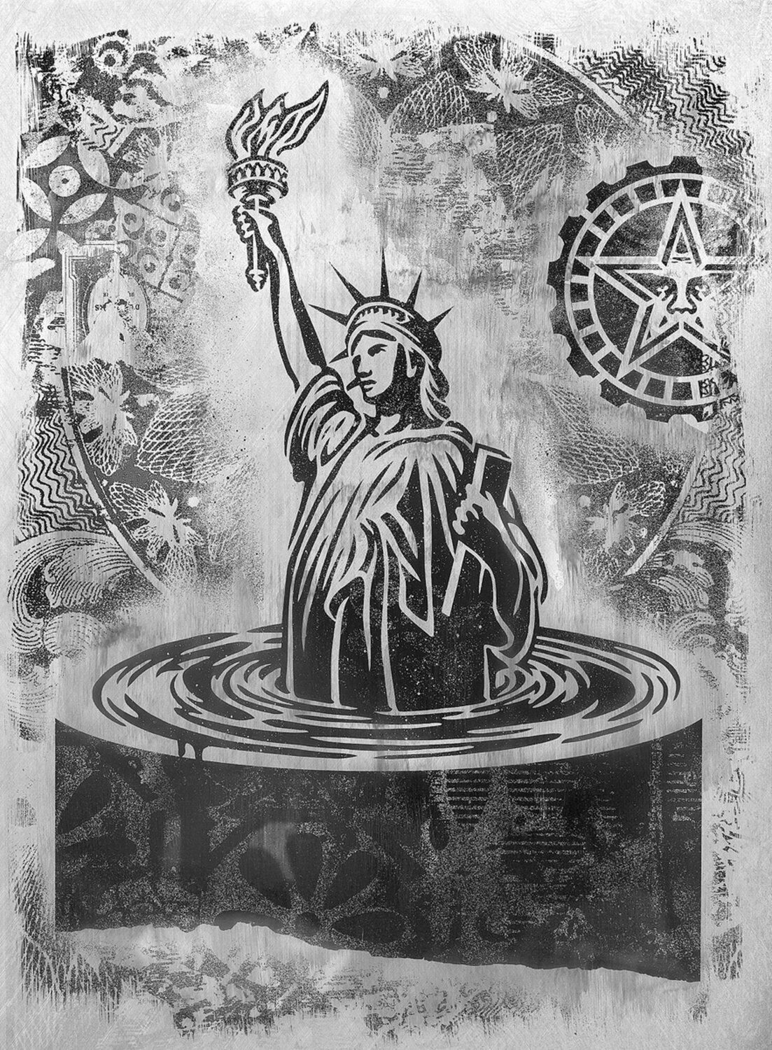 Sinking Liberty Shepard Fairey