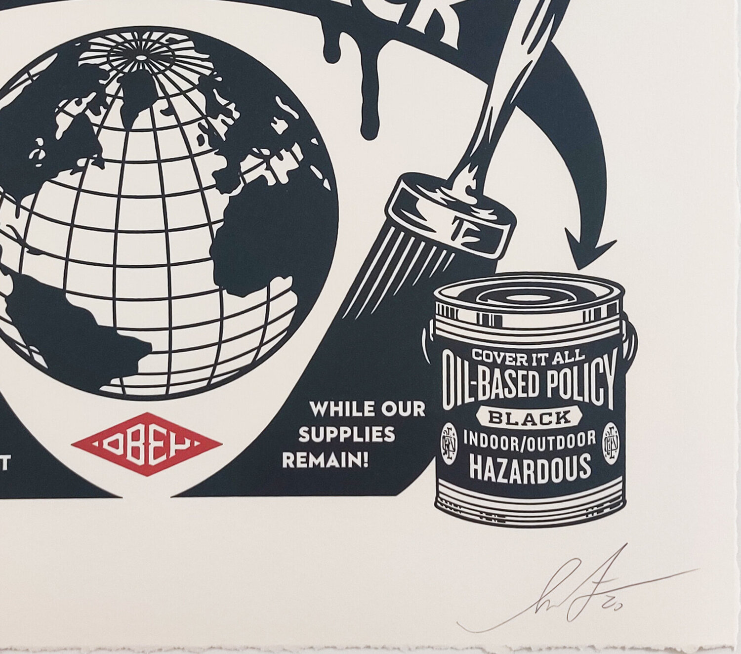Paint It Black Obey Giant Letterpress Print Shepard Fairey Druck zu verkaufen