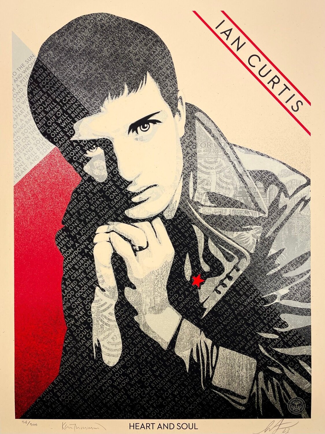 Ian Curtis Heart and Soul Shepard Fairey Druck zu verkaufen