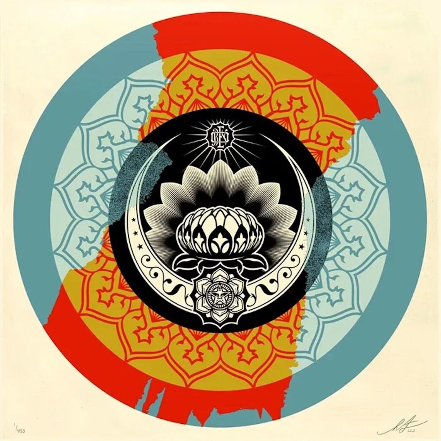 Lotus Ornament Target Shepard Fairey