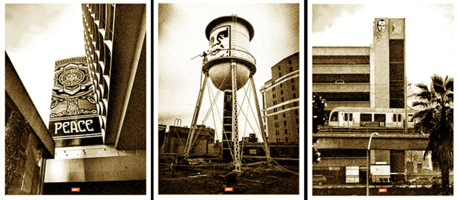 COVERT TO OVERT (GOLD) PRINT SET Shepard Fairey