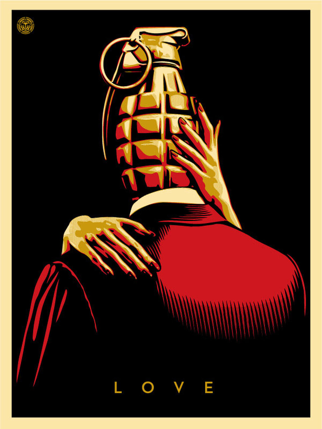 LOVE IS A DRUG (ORIGINAL) Shepard Fairey