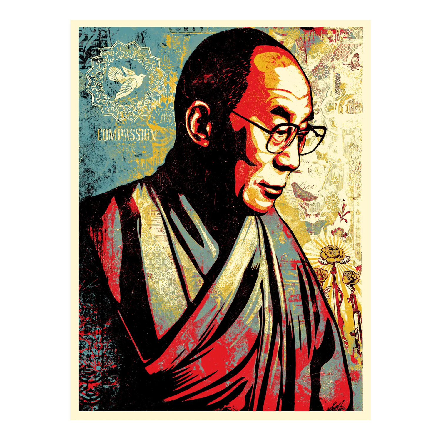 DALAI LAMA COMPASSION Shepard Fairey