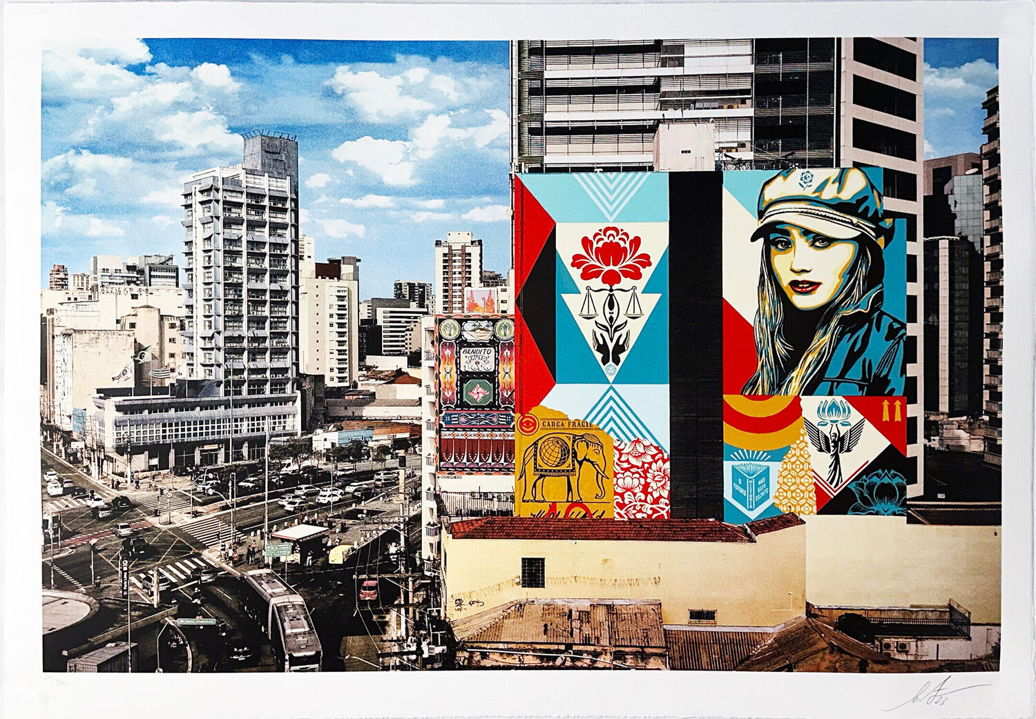 Carga Frágil Mural' **ON SALE** Shepard Fairey Druck zu verkaufen