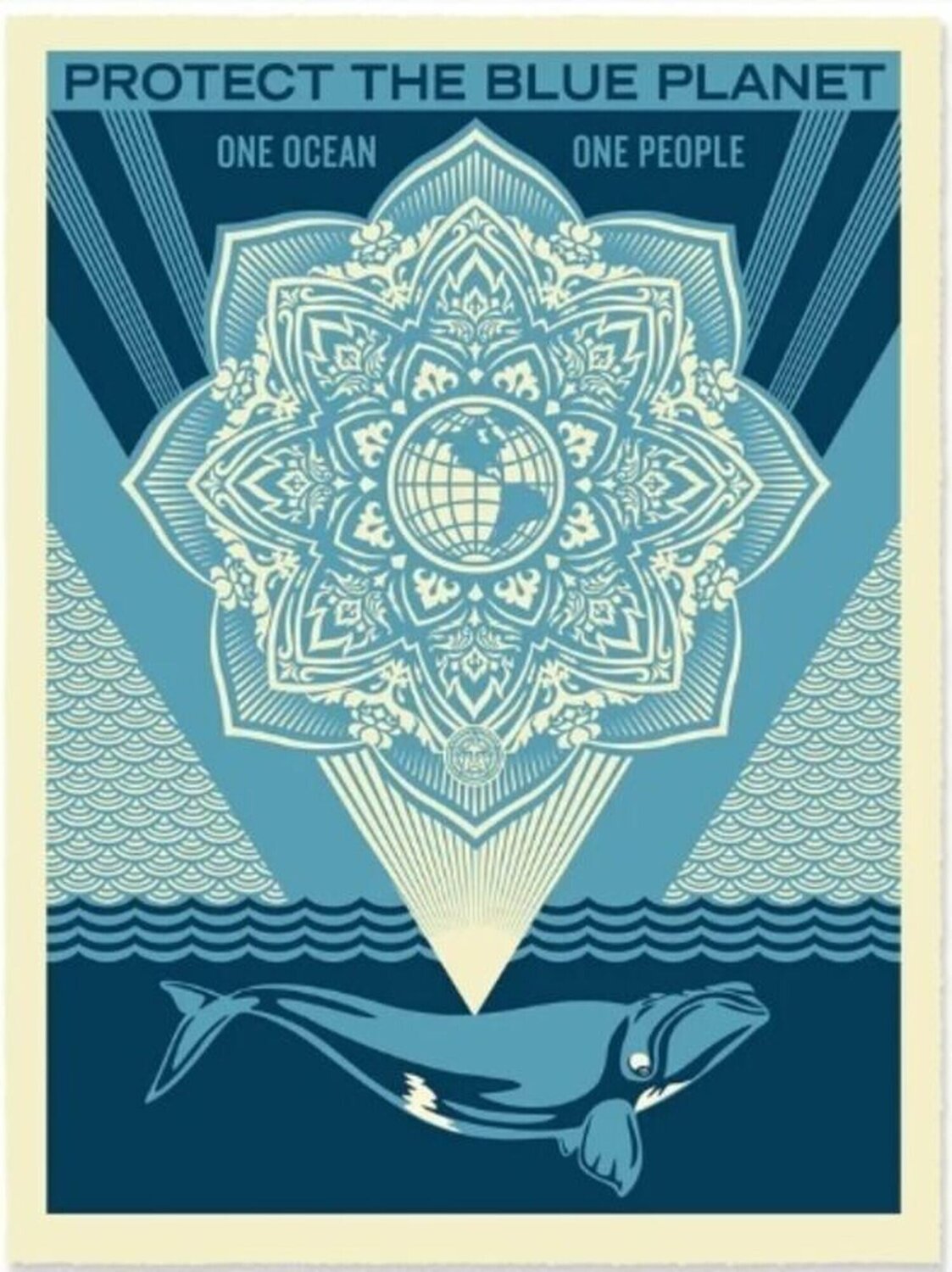 Protect the Blue Planet ( including the Book Sea Change ) Shepard Fairey Druck zu verkaufen