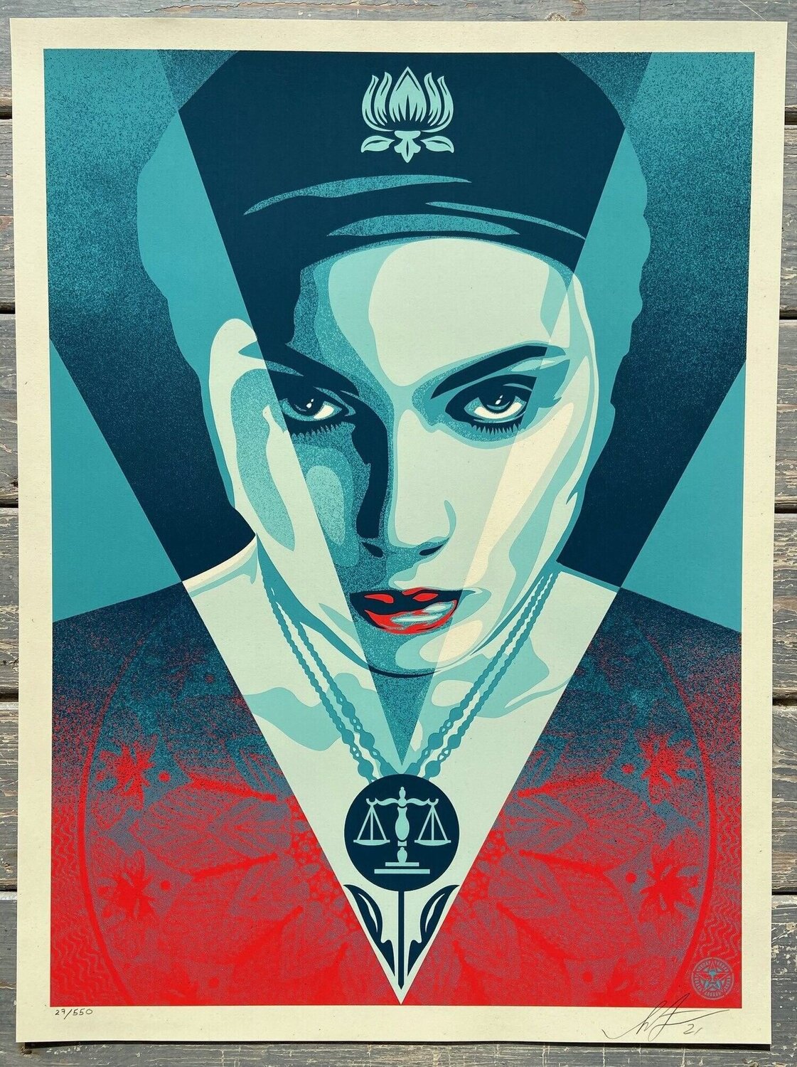Justice Woman (Blue) Shepard Fairey