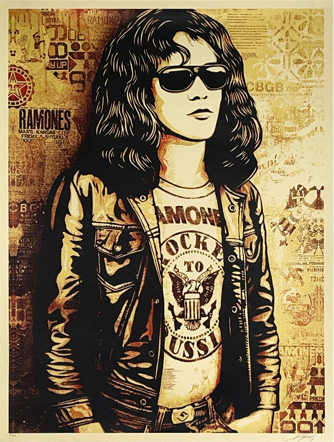 Tommy Ramone' (red) Shepard Fairey