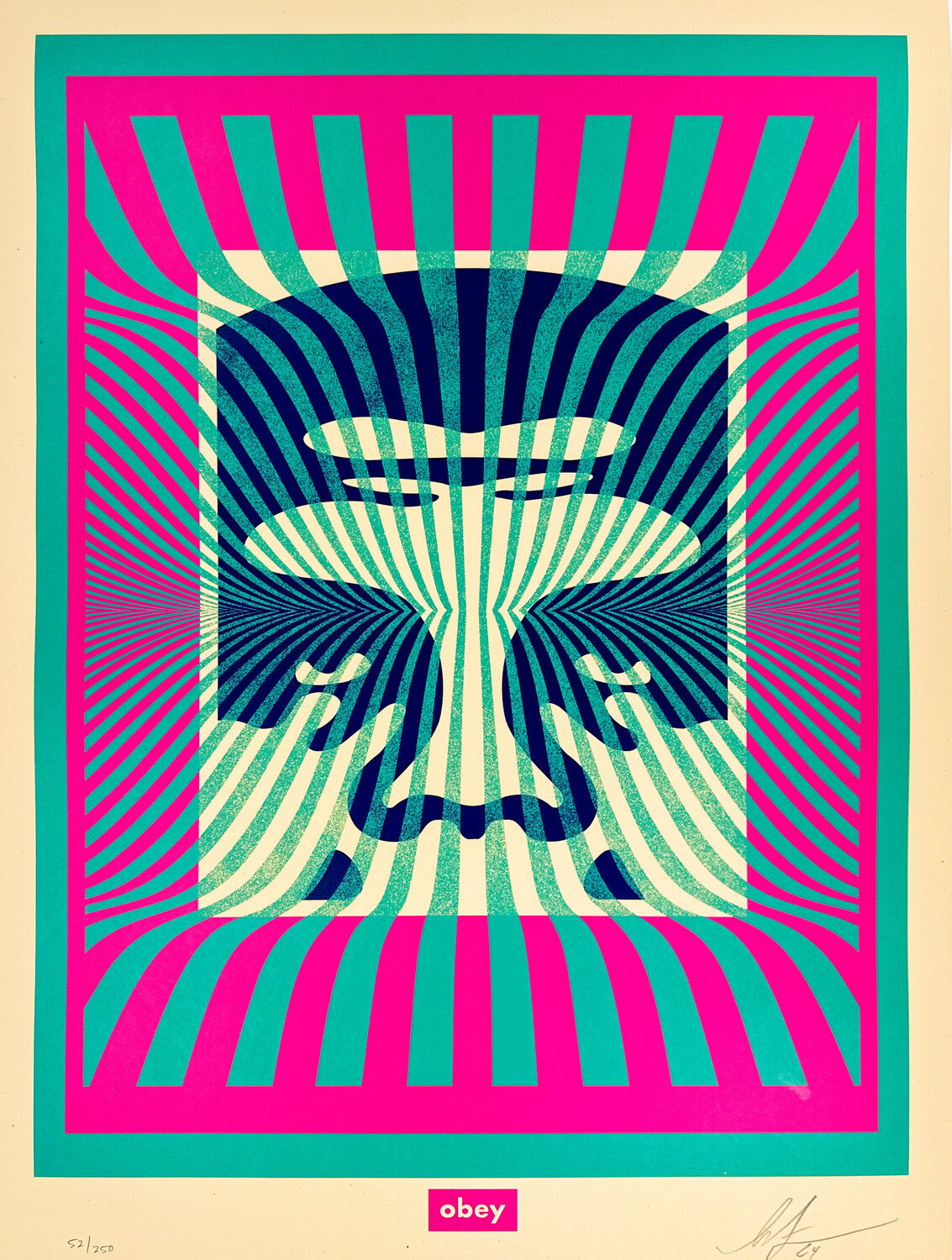 Op-Art Icon (Aqua) Shepard Fairey