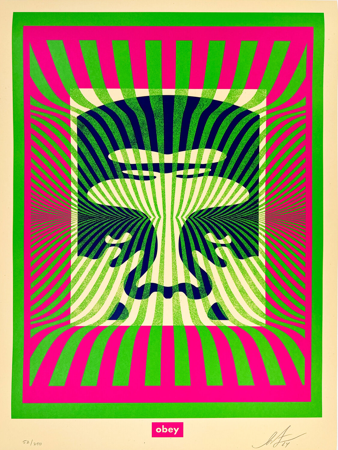 Op-Art Icon (Green) Shepard Fairey