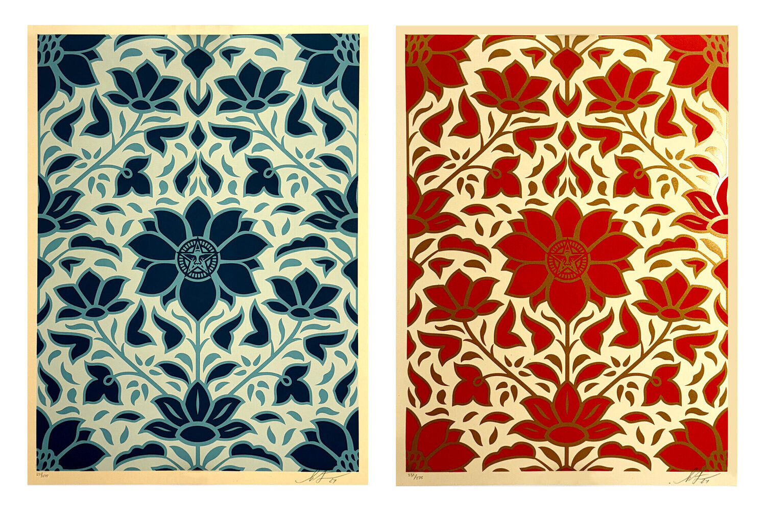 Obey Deco Floral Pattern' Shepard Fairey