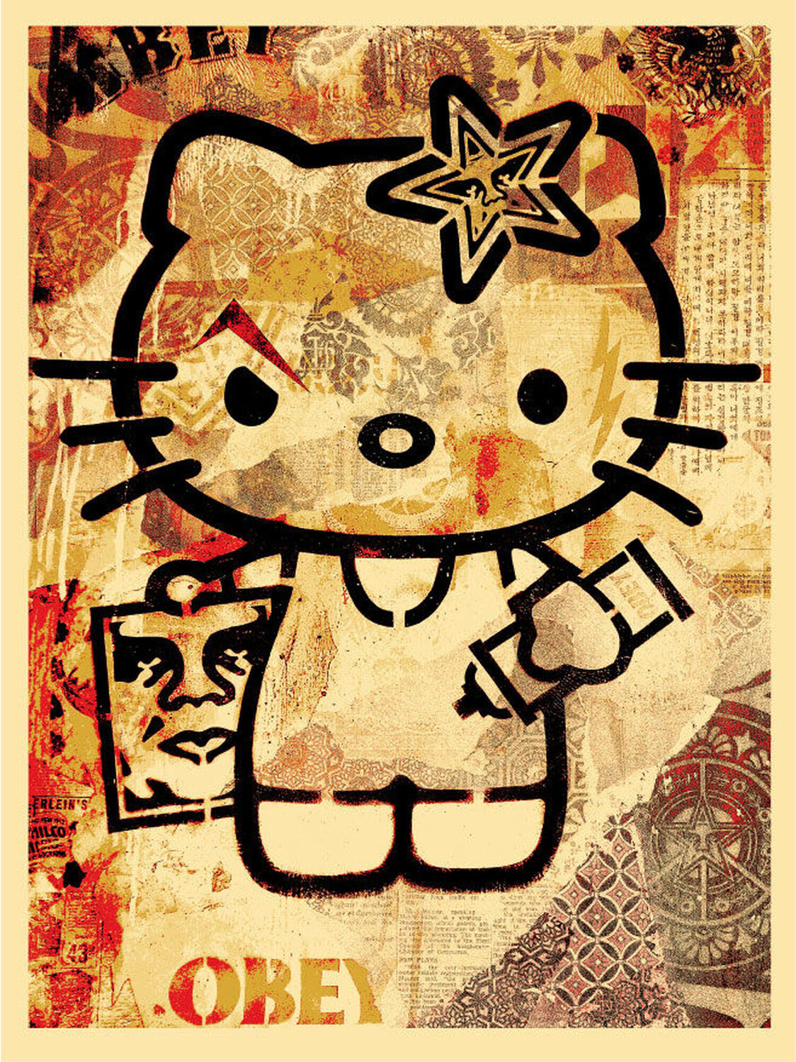 Hello Kitty - Orange Shepard Fairey