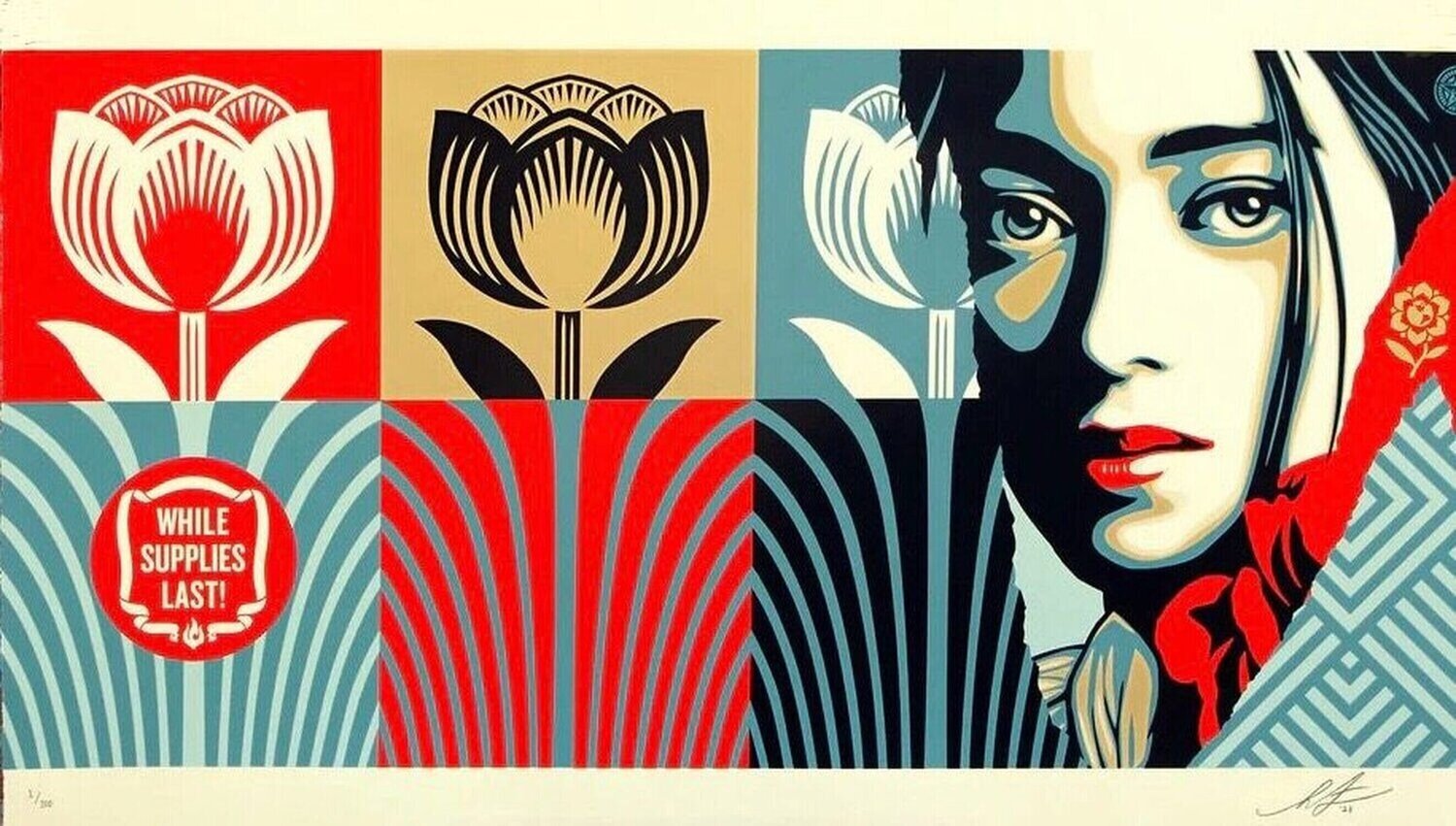 While Supplies Last! (Large Format) Shepard Fairey Druck zu verkaufen