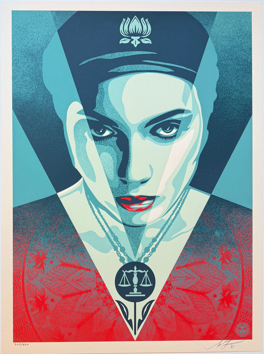 Justice Woman - Blue Shepard Fairey