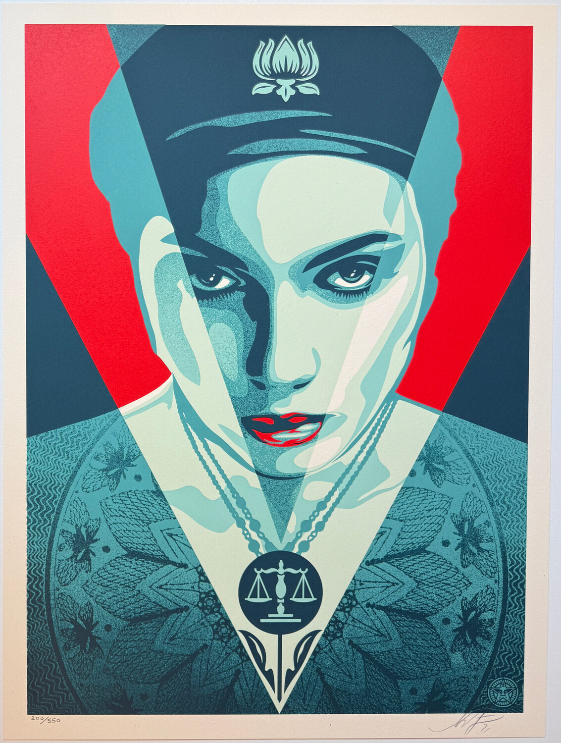 Justice Woman - Red Shepard Fairey