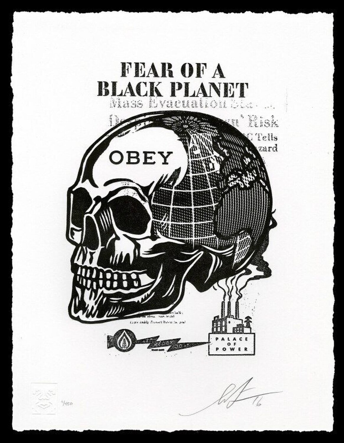 Skull of a Black Planet Shepard Fairey Druck zu verkaufen