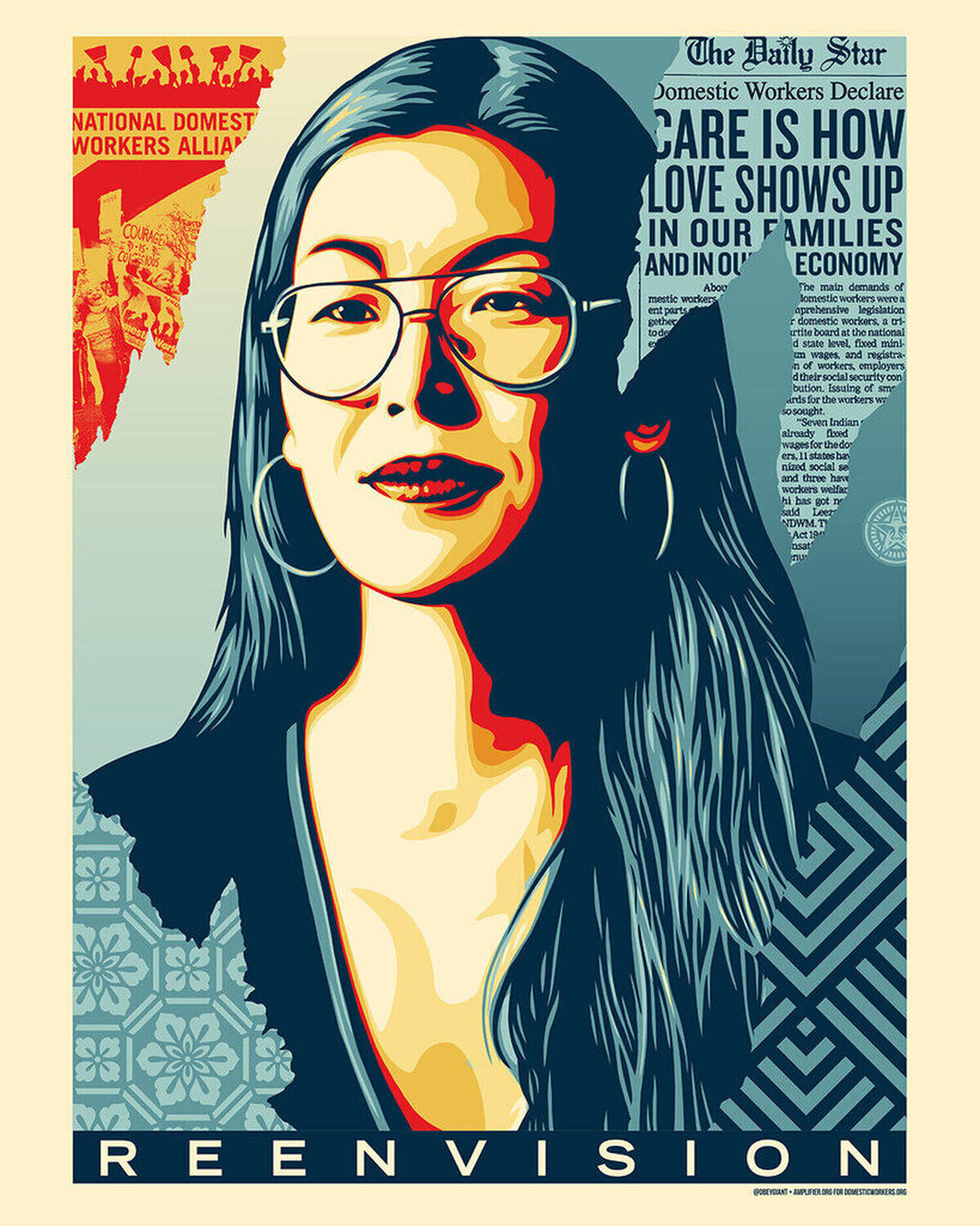 The Reframe: REENVISION (portrait of Ai-Jen Poo) with Augmented Reality Shepard Fairey Druck zu verkaufen