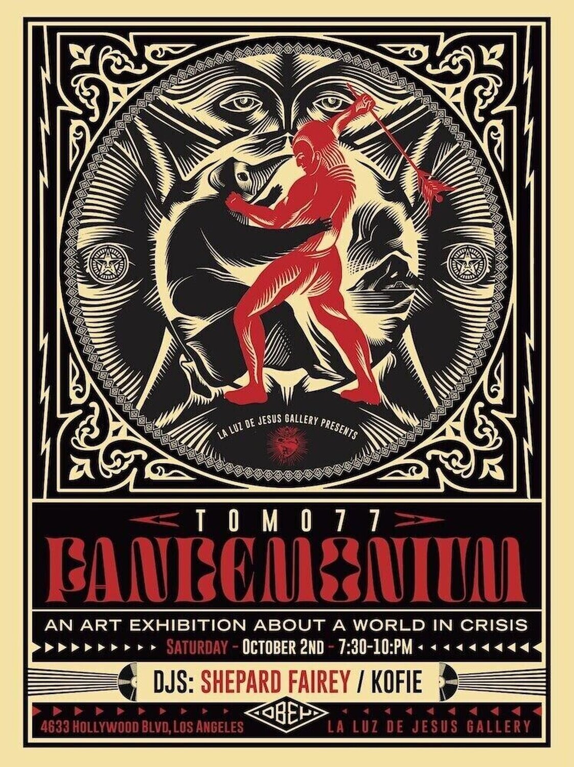 PANDEMONIUM Shepard Fairey Impresión en venta