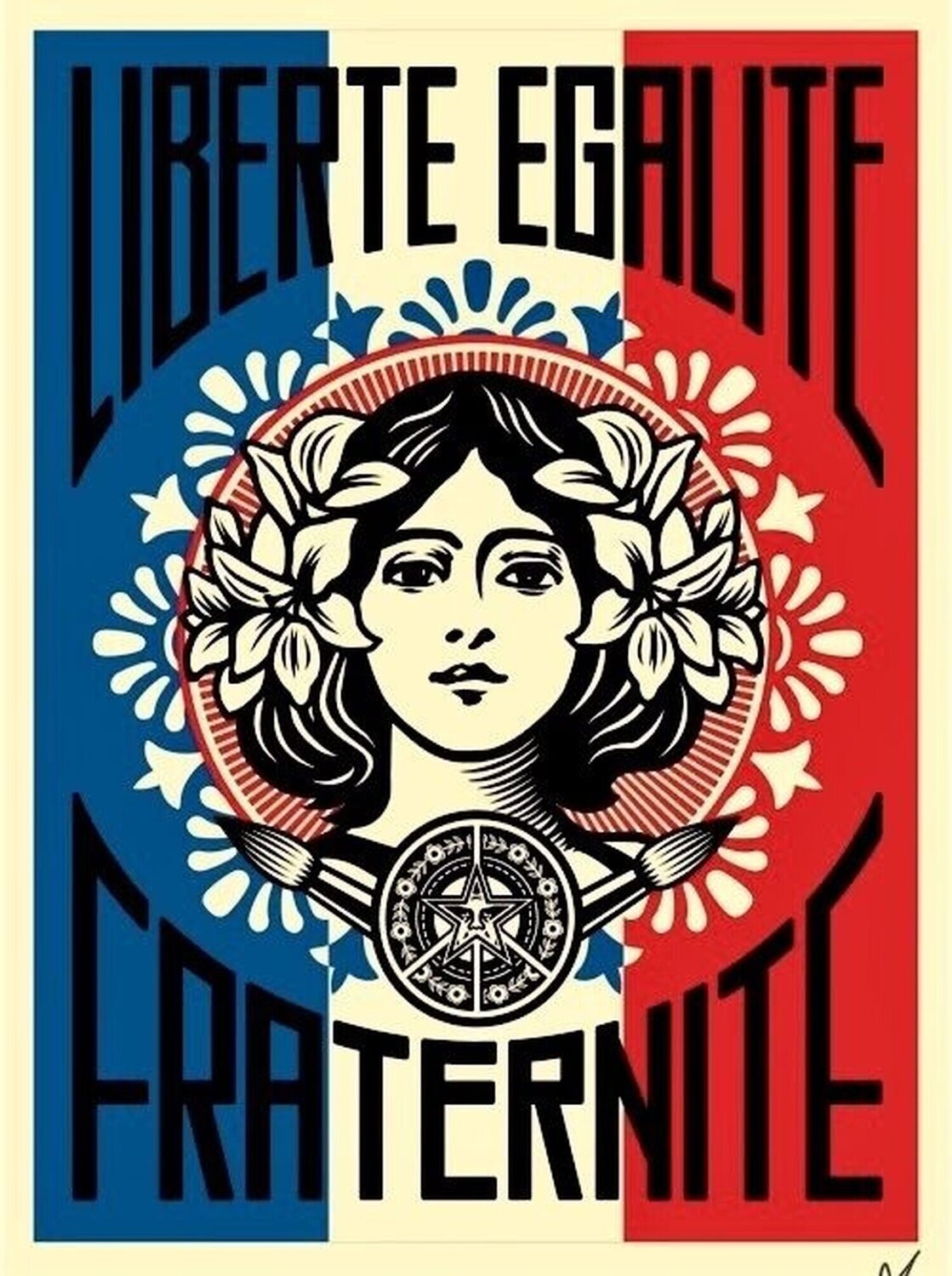 Liberté Égalité Fraternité Shepard Fairey Druck zu verkaufen
