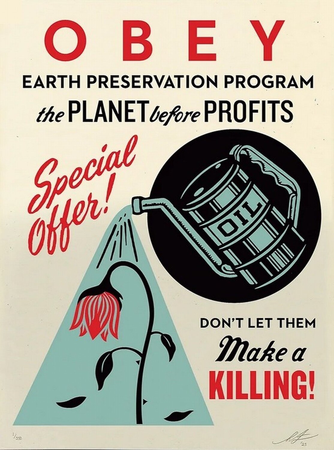 Earth Preservation Shepard Fairey Afdruk te koop