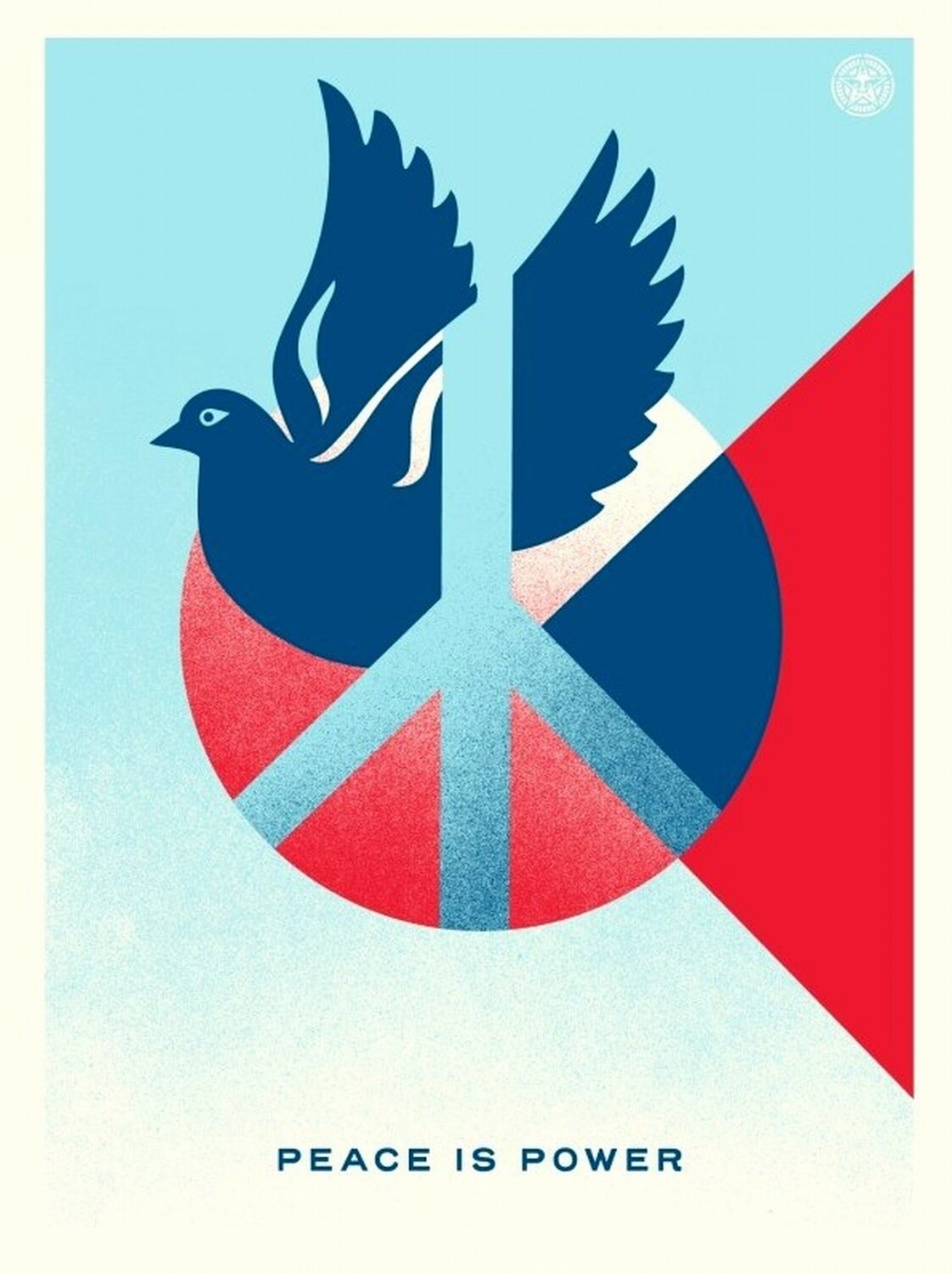 Peace is Power (Blue Dove) Shepard Fairey Afdruk te koop