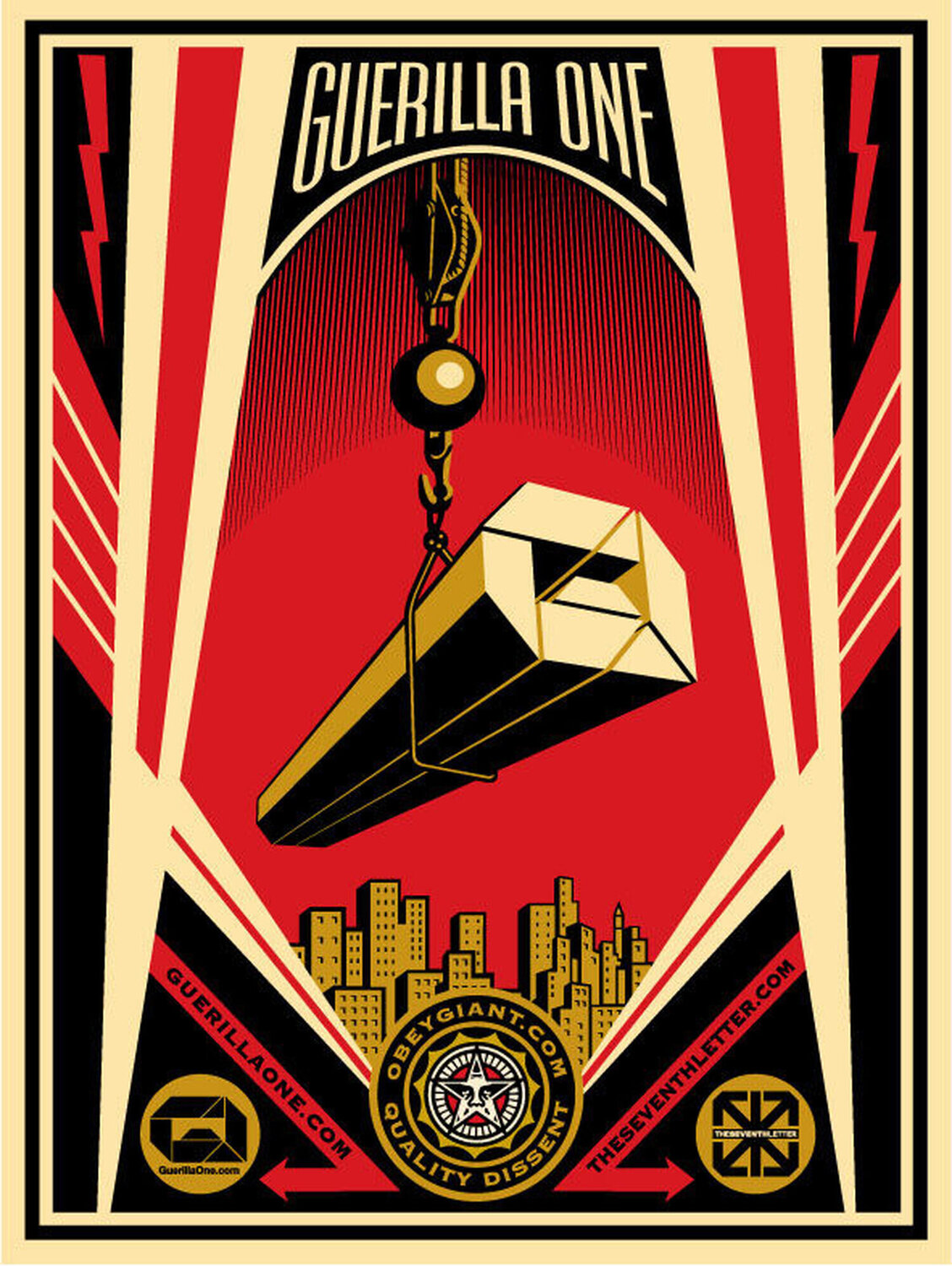 Guerilla One X The Seventh Letter Shepard Fairey Stampa in vendita