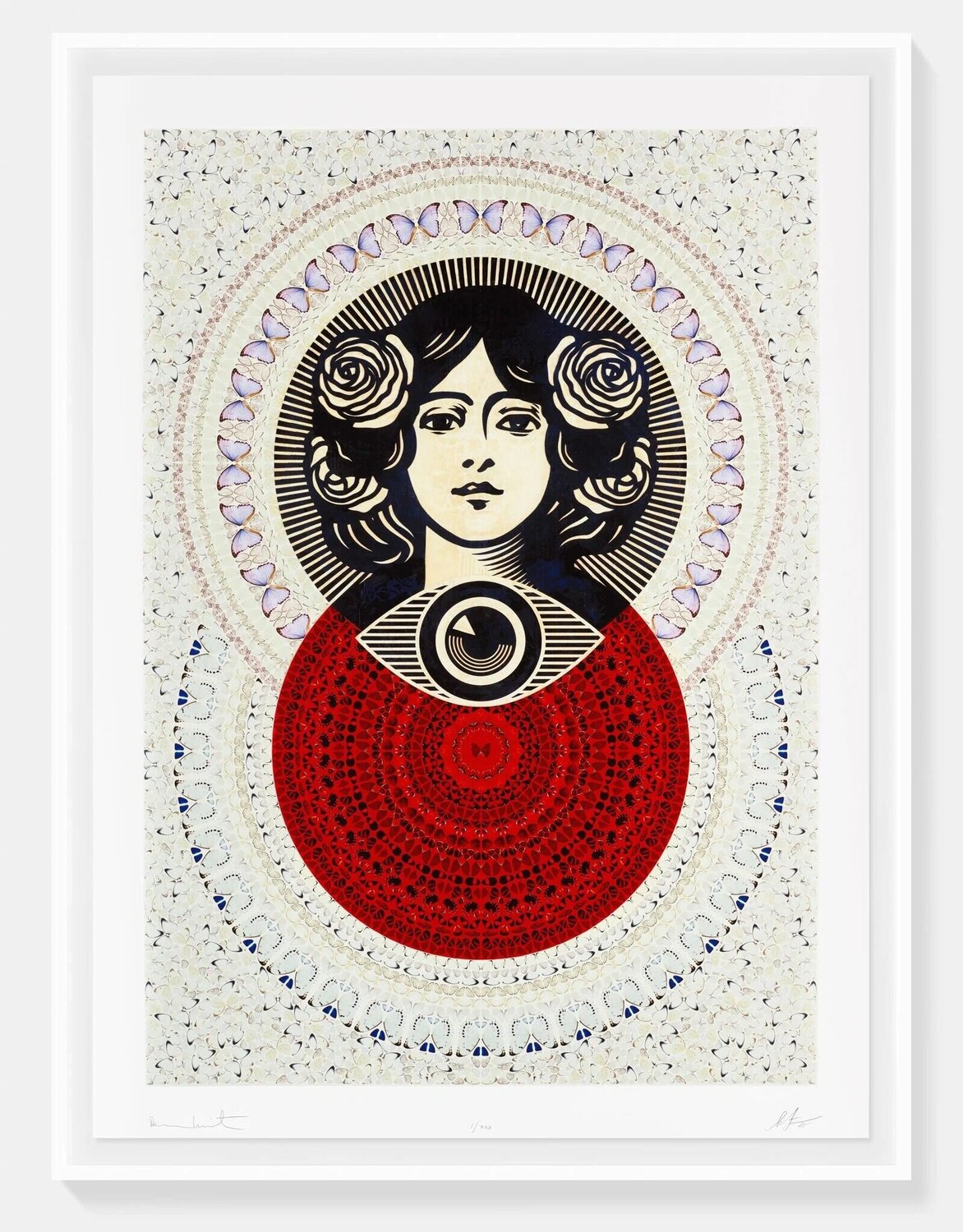 Third Eye Butterfly Mandala Shepard Fairey Print for sale