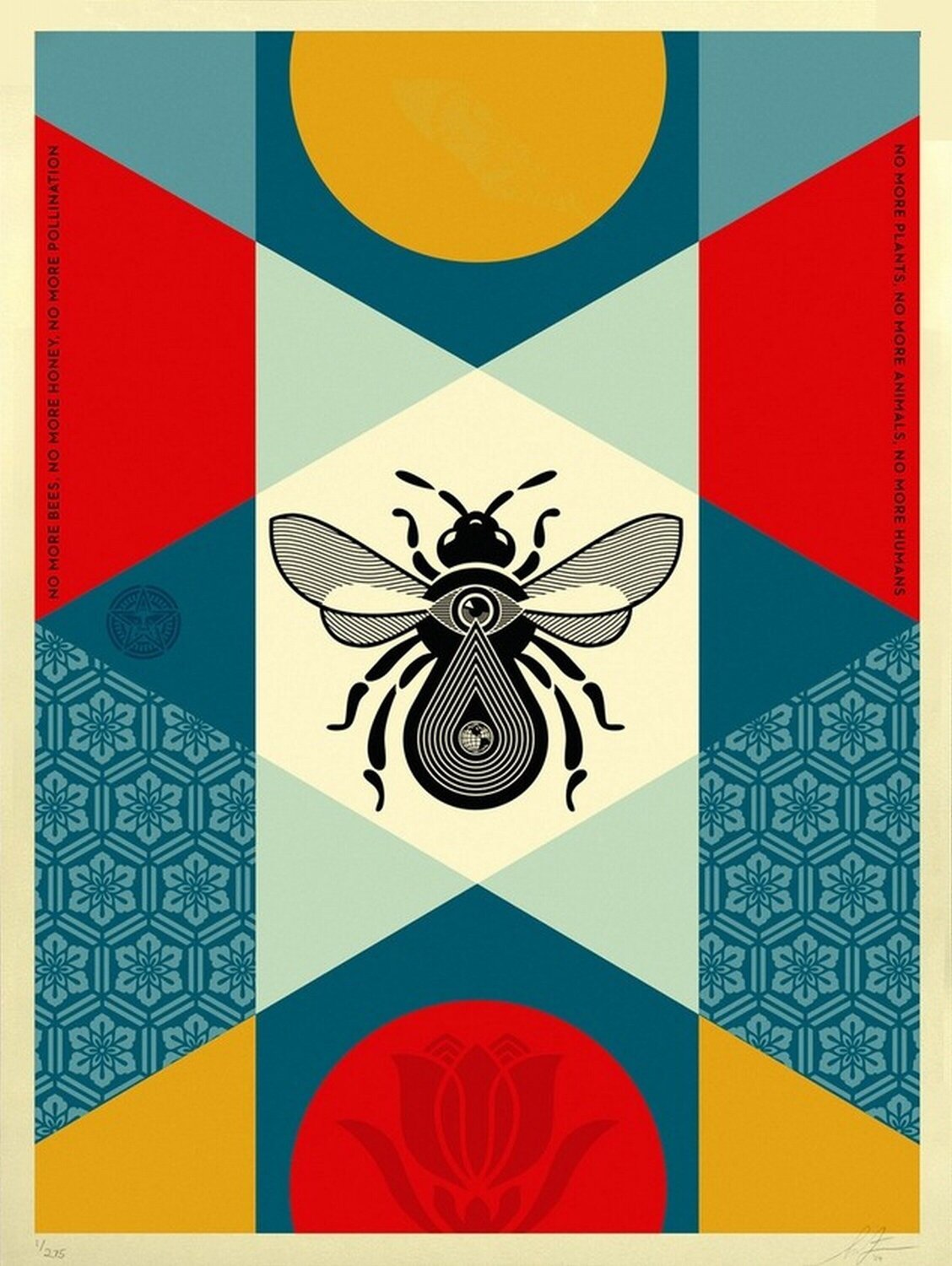 Bee Geometric 2 Shepard Fairey Print for sale