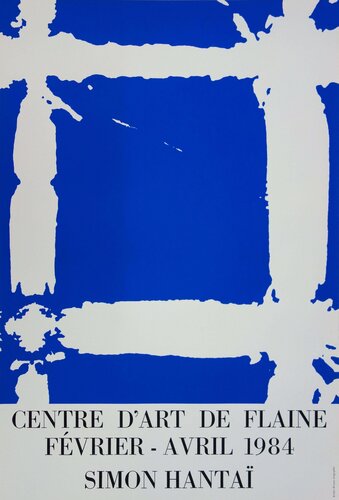 Tabula bleue, Affiche en sérigraphie originale by Simon Hantaï, 版画 for Sale on Singulart