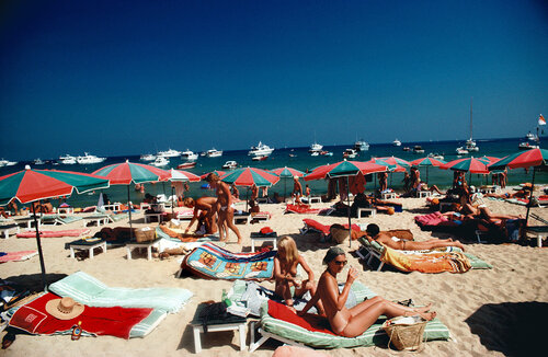 Slim Aarons 'Beach at St Tropez' by Slim Aarons, Photography for Sale on Singulart