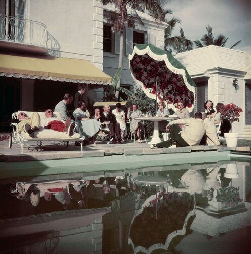 NEW Slim Aarons 'Palm Beach Pool Party' Mid-century Modern Photography by Slim Aarons, Photography for Sale on Singulart