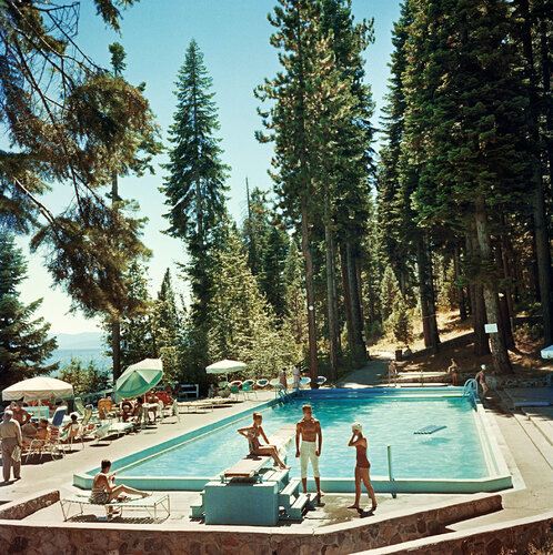 Slim Aarons 'Pool at Lake Tahoe' by Slim Aarons, Photography for Sale on Singulart