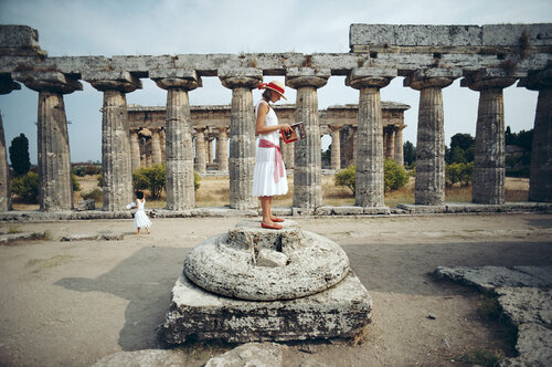 Slim Aarons 'Laura Hawk In Paestum' by Slim Aarons, Photography for Sale on Singulart