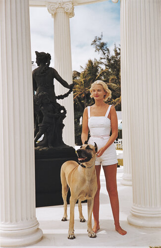 Slim Aarons 'C.Z. Guest With Her Great Dane' by Slim Aarons, Photography for Sale on Singulart