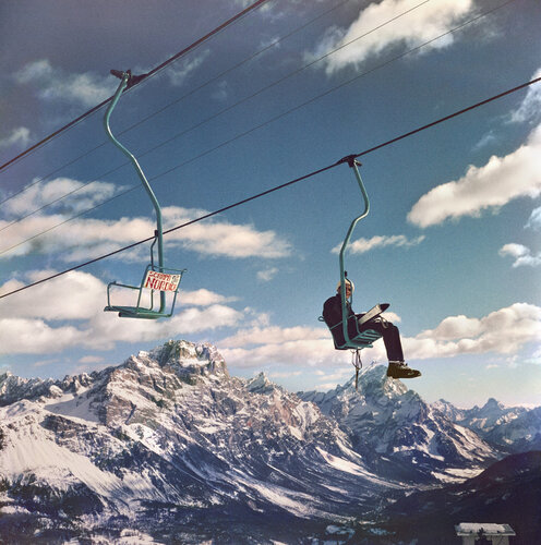 Slim Aarons 'Skiing at Cortina D'Ampezzo' by Slim Aarons, Photography for Sale on Singulart