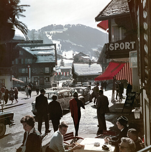 Slim Aarons 'Gstaad Town Centre' by Slim Aarons, Photography for Sale on Singulart