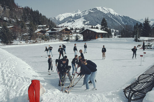 Slim Aarons 'Ice Hockey' by Slim Aarons, Photography for Sale on Singulart