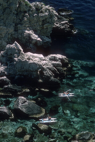 Slim Aarons 'Rowing Off Sicily' by Slim Aarons, Photography for Sale on Singulart
